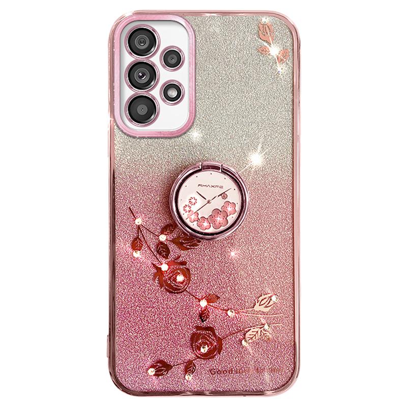 KADEM Pro Samsung Galaxy A52 4G/A52 5G/A52s 5G TPU pouzdro třpytivý stojánek kryt na telefon