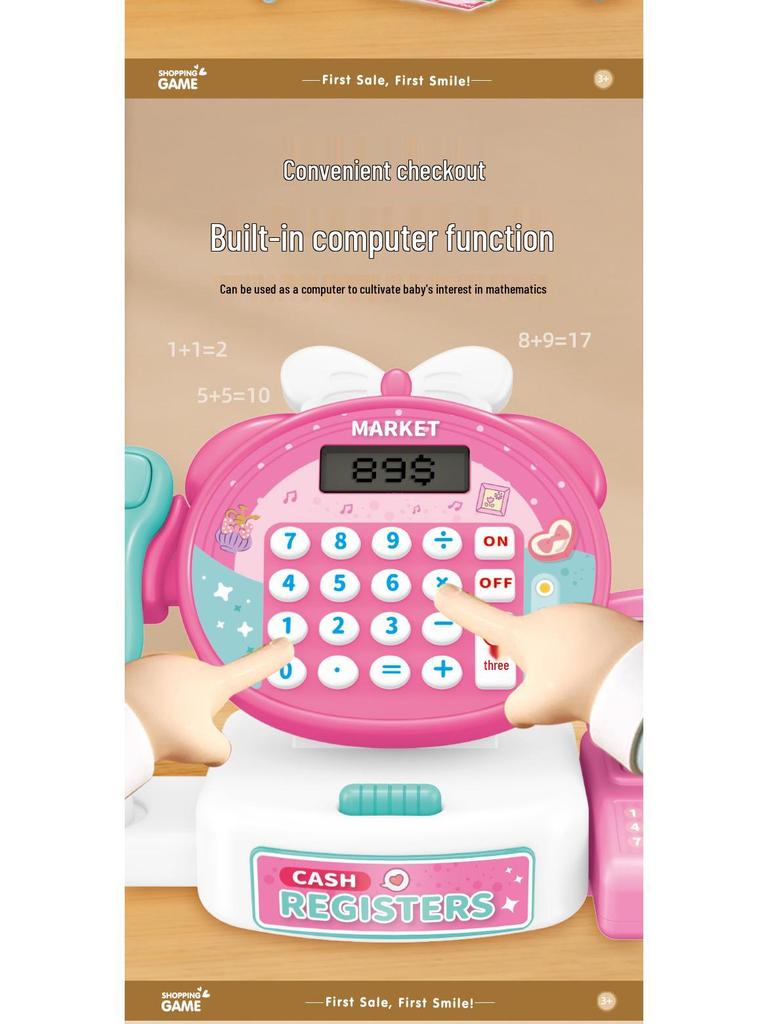 Children's Role-Play Toy: Cartoon Rabbit Supermarket Cash Register