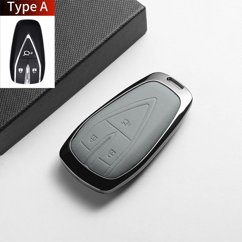 For Changan DEEPAL UNIT UNIK CS35PLUS CS55 PLUS CS75 PLUS Oshan X7 X5 Leather Metal Car Key Case Cover Fob Key Protection Shell