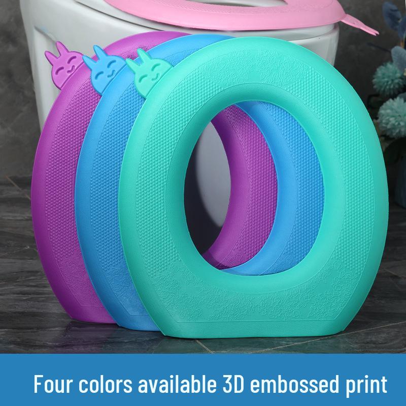 Portable EVA Moisture-Proof Toilet Seat Cover - No Mess, All-Season Adhesive Cushion