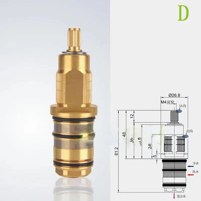 Thermostatic Cartridge Temperature Control Valve Faucet Accessories Bathroom Fixture Brass Thermostatic Cartridge