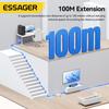 Essager 10Gbps RJ45 Connector Female to Female Gigabit Network Extender Extension for Cat8 Cat7 Cat6 Ethernet Cable Adapter
