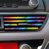 10pcs Car Accessories Colorful  DIY Interior Air Conditioner Outlet Vent Grille Chrome Decoration Strip Silvery Styling