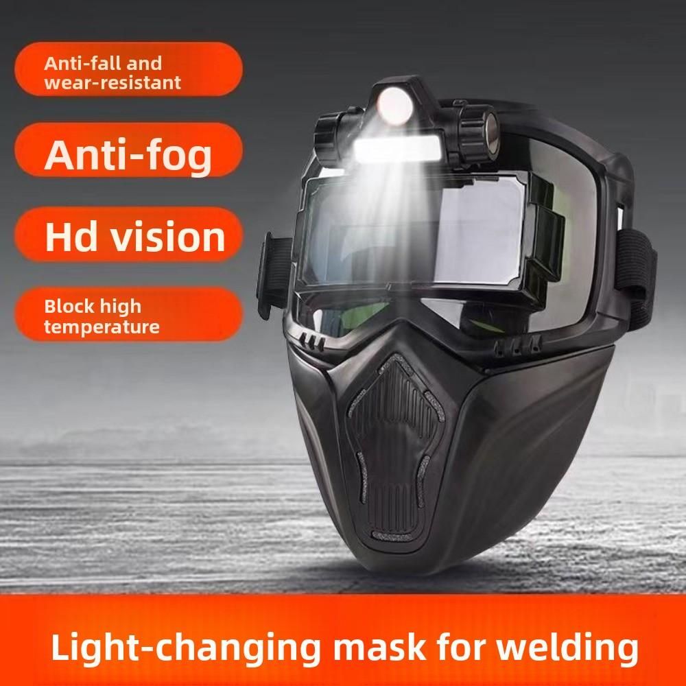 Selbsttönende Schweißmaske, Integrierte Vollgesichts-Blend-, Hitze- und Strahlenschutzmaske für Schweißer Schweißen DIY Reparatur