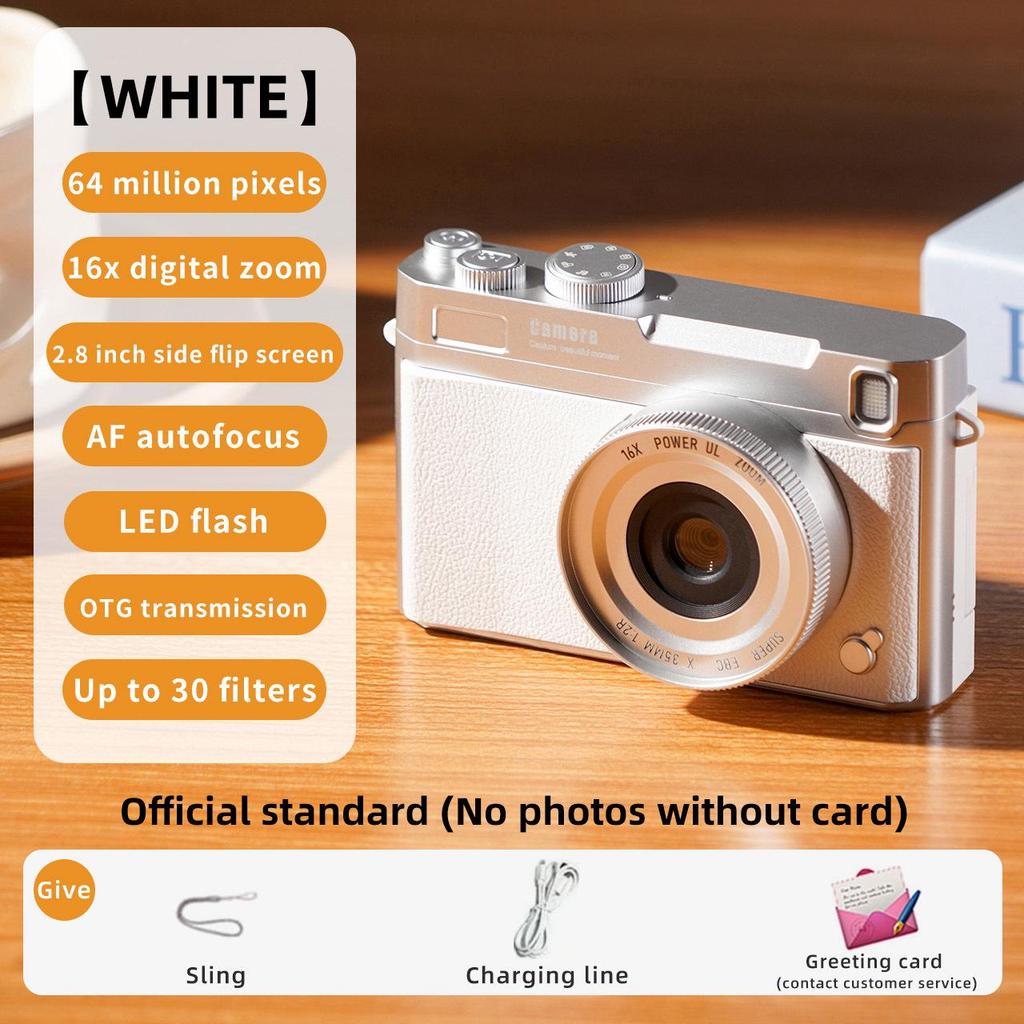 4K HD Retro Camcorder with Flip-out Screen for Students & Travelers