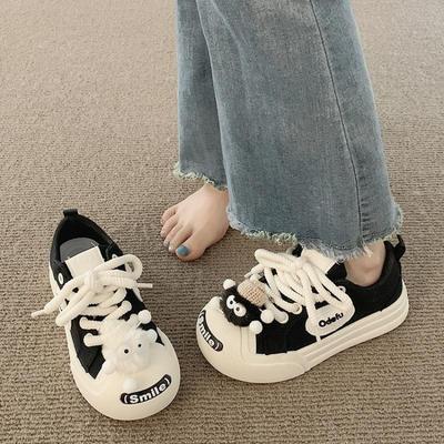 2025 Spring Summer New Opening Smile Ugly Cute Big Head Tide Shoes Women Casual Canvas Sports Shoes