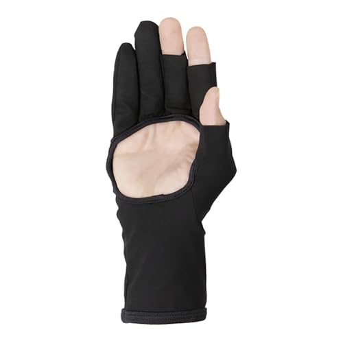 Paz Design 3-Fingerless Double Heat Pack Gloves 37.5(TM) L Black/White PGV-051