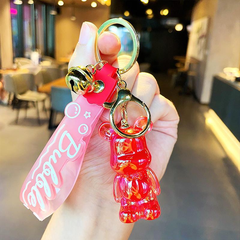 Colorful Resin Cartoon Keychains Bear And Rabbit Perfect For Party Favors