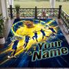 Custom Text Printed Rug Cristiano Ronaldo Non Slip Floor Carpet For Home Room Decor
