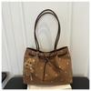 Polka Dot Retro Underarm Tote Bag with Bow - Summer 2026 Trend, Women's Large Capacity