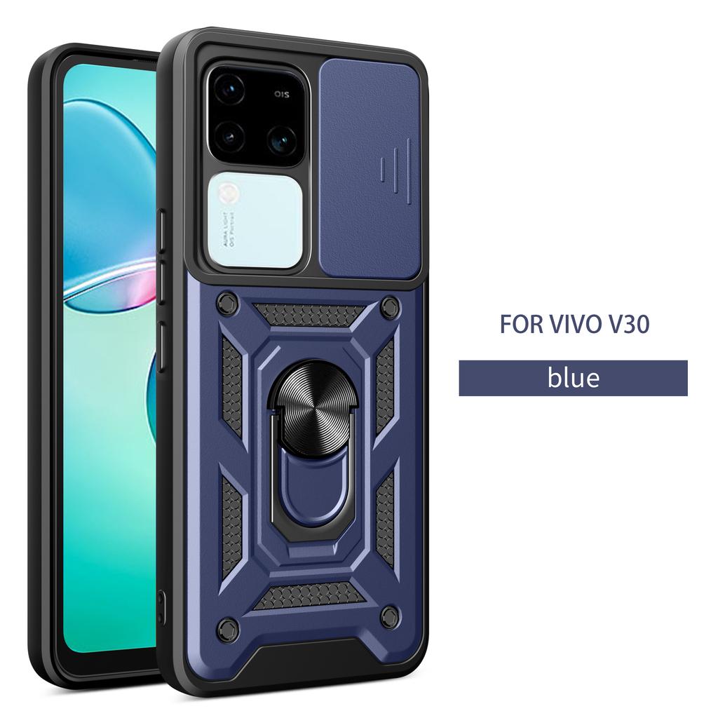 For Vivo V30 Case Vivo V30 Pro Cover Vivo v30 v30 pro Magnetic Ring Holder Armor Phone Case Slide Camera Protect Back Cover