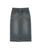 BADEE Denim-Rock mit doppelten Knien Blau