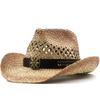 Outdoor Beach Hat Sun Hat New Men and Women Spray Paint Retro Denim Ethnic Style Straw Hat