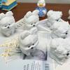 Wind-Blown Dog Figurine Puppy Ornament Realistic Fluffy Adorable Dog Simulated Dog Decoration For Home/Office/Car/Desk