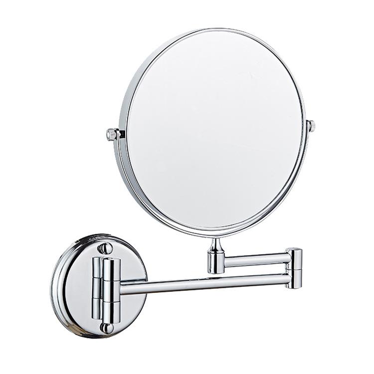 VGX Two Sided Vanity Makeup Mirror Bathroom Wall Mounted Folding Mirror 3x Magnifying Makeup Shaving Vanity Mirror Gold Chrome