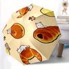 1pc Bakery Cats Automatic Open/Close Umbrella with One-Touch Button, Compact Folding Canopy, Sturdy 8-Rib Windproof Design - Lightweight Portable