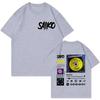 Fashion Hip Hop Oversized Short Sleeve TShirt Rapper Saiko Album Merch T Shirts Unisex Unisex High Quality Cotton Clothing TShirts