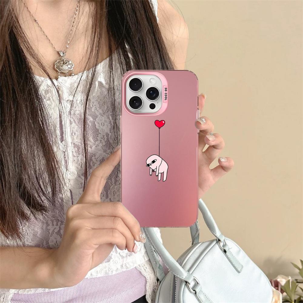 Pink Cartoon Funny Big Eyes Ketnipz Phone Case For iPhone16 15 14 13 12 11Pro Max X XR XSMAX 87 Plus Matte Shockproof Back Cover