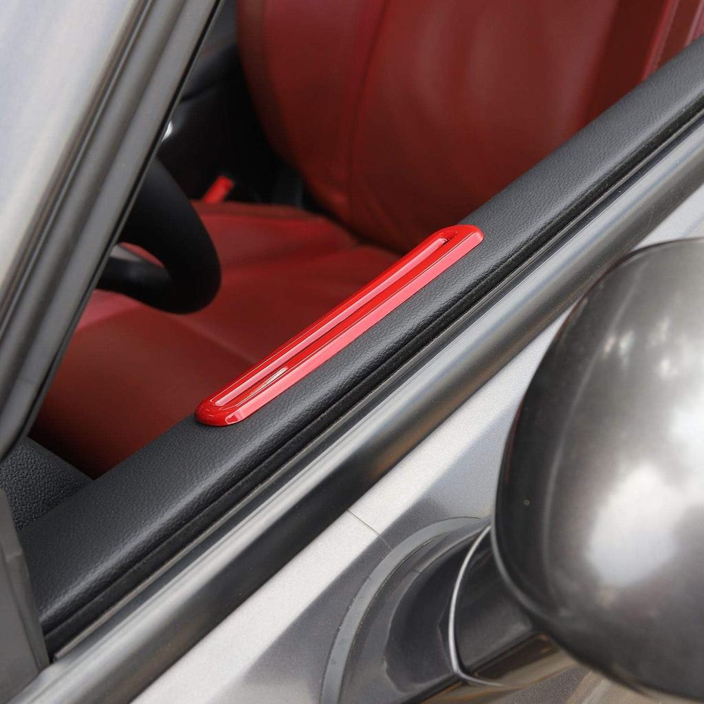 Interior Door Vent Cover Trim for Dodge Challenger 2015-2020 Interior Accessories (Red)