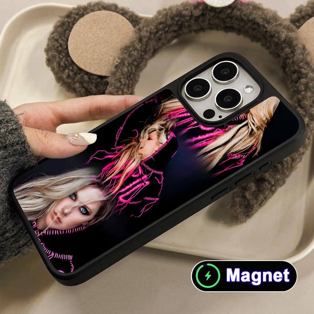 Avril Lavigne Matte Surface Magsafe Mobile Phone Case for iPhone 17 16 15 14 13 12 11 Air Pro Max Plus Colorful Cover