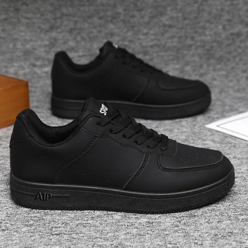 Fashion 2025 Men Outdoor Flat Classic Black Sports Shoes Lace Up Skateboard Board Shoe Walking White Fashion Running Sneakers