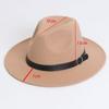 Einfarbiger Filz-Fedora-Hut Britischer Retro-Stil Unisex Flacher Rand Gentleman Flache Krone