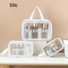 Women's Frosted Portable Toiletries & Makeup Travel Bag