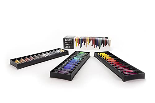 Liquitex Basics Acrylic Paints, 36-Color Set, 22ml