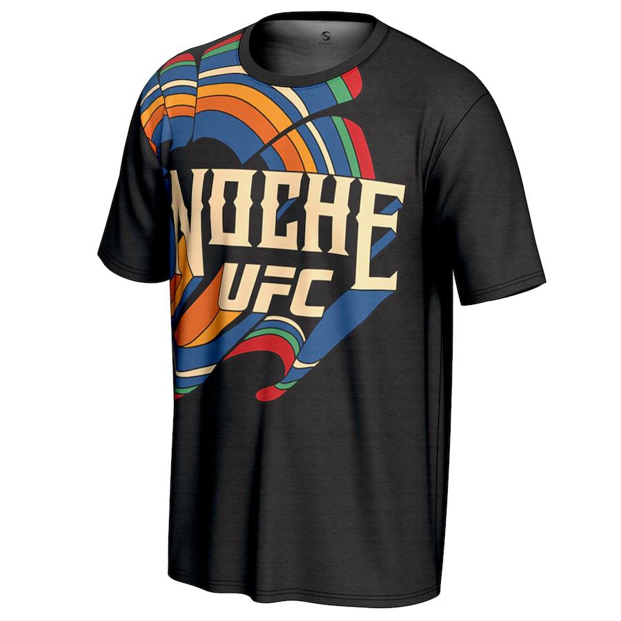 Maglia da Uomo UFC Rossa/Blu Ottagono di Parigi Moda Maglia da Calcio Street Fashion T-shirt Sportiva Casual a Maniche Corte