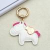 Horse Keychain Imitation Leather Cartoon Design Year of Horse Key Chain Bags Phones Cars Versatile Accessories