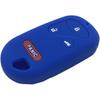 Red and Blue Silicone Rubber Key Fob Case Key Covers Key Jacket Skin Protector fit for Accord