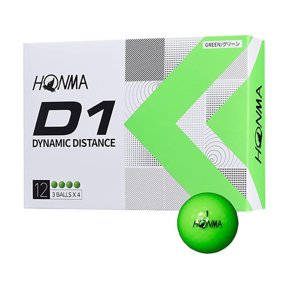 Мячи для гольфа Honma BT2201 Soft Ionomer Distance, упаковка 12 шт., зеленые