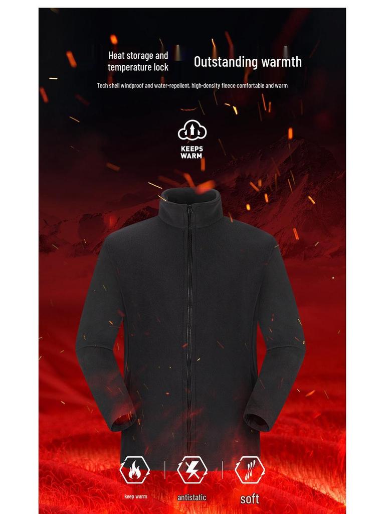 Fleece-Lined Waterproof Outdoor Shell Jacket with Logo: Autumn/Winter Work Uniform, 3-in-1 Design