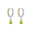 Rainbow Colored Zircon Ear Buckle Set, Love Water Drop Pendant, Small Earrings, Light Luxury and Exquisite Stacked Women's Earrings.