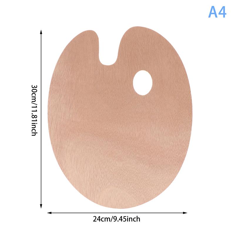 

Деревянная палитра для красок с отверстием для большого пальца Деревянная палитра для рисования Смешивание цветов Овальная Квадратная Палитра-лоток для масляных красок Палитра для акварели