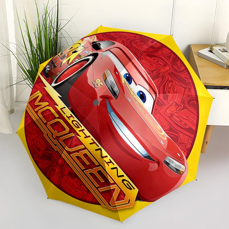 

Lightning McQueen,Pixar Cars Automatic Opening and Closing Fashion umbrella - 8-rib Folding Design, Lightweight and Portable, Suitable for D