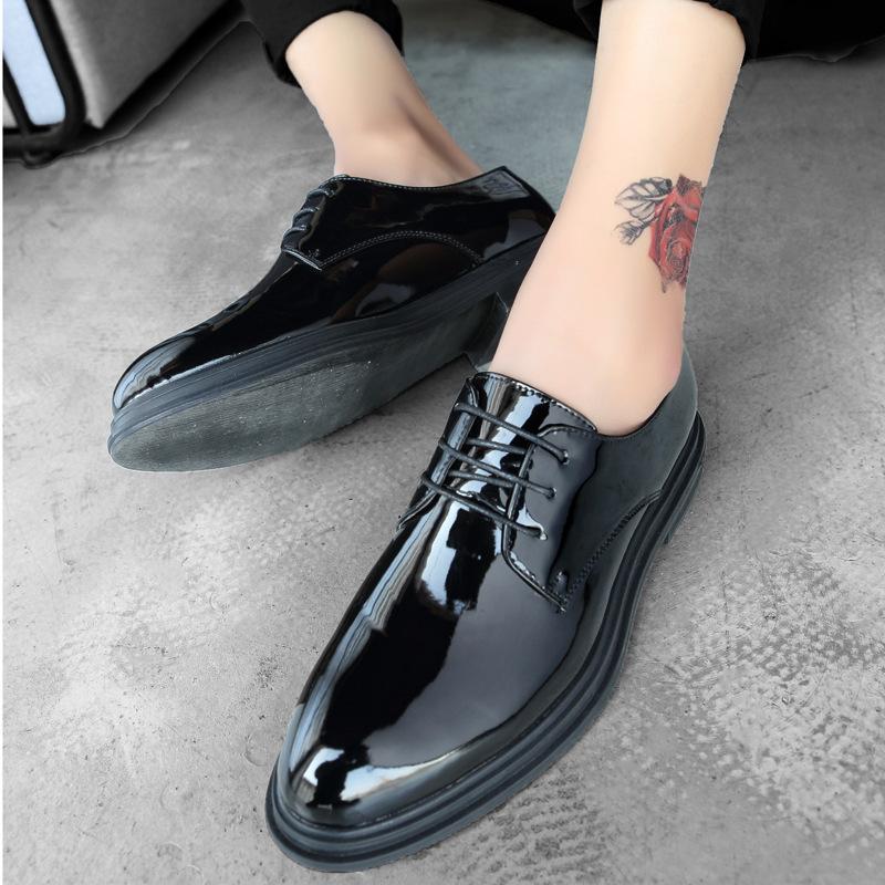 Large size British dress fashion men's leather shoes 38-47 size platform leather shoes men's leather shoes
