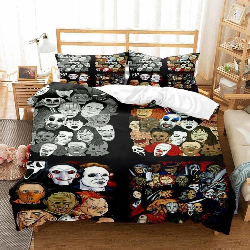 Luxury NEW Horror Movie Character Chucky Duvet Cover Set Soft Bed Comfortable Student Dormitory Home Baby Bedding Best Seller