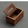 Vintage Walnuss Holz Taschentuchboxen Rechteckig Entnehmbar Servietten Papierhandtuchhalter Zuhause Schreibtisch Toilette Box