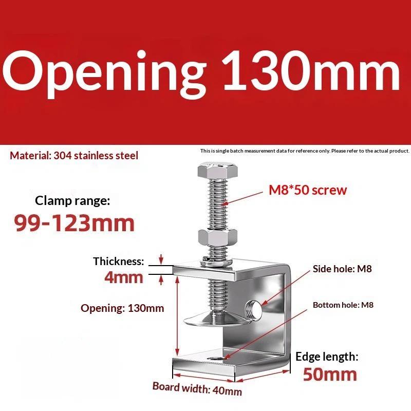 Galvanized Carbon Steel Tiger Clamp Multiple Shapes Open Height 20-130Mm Thickened Material Fixed Fixture Clamping Device
