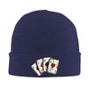 4A Poker Card Unisex Style Beanie Hats Adult Unisex Casual Elastic Cap Autumn Winter Outdoor Design Bonnet