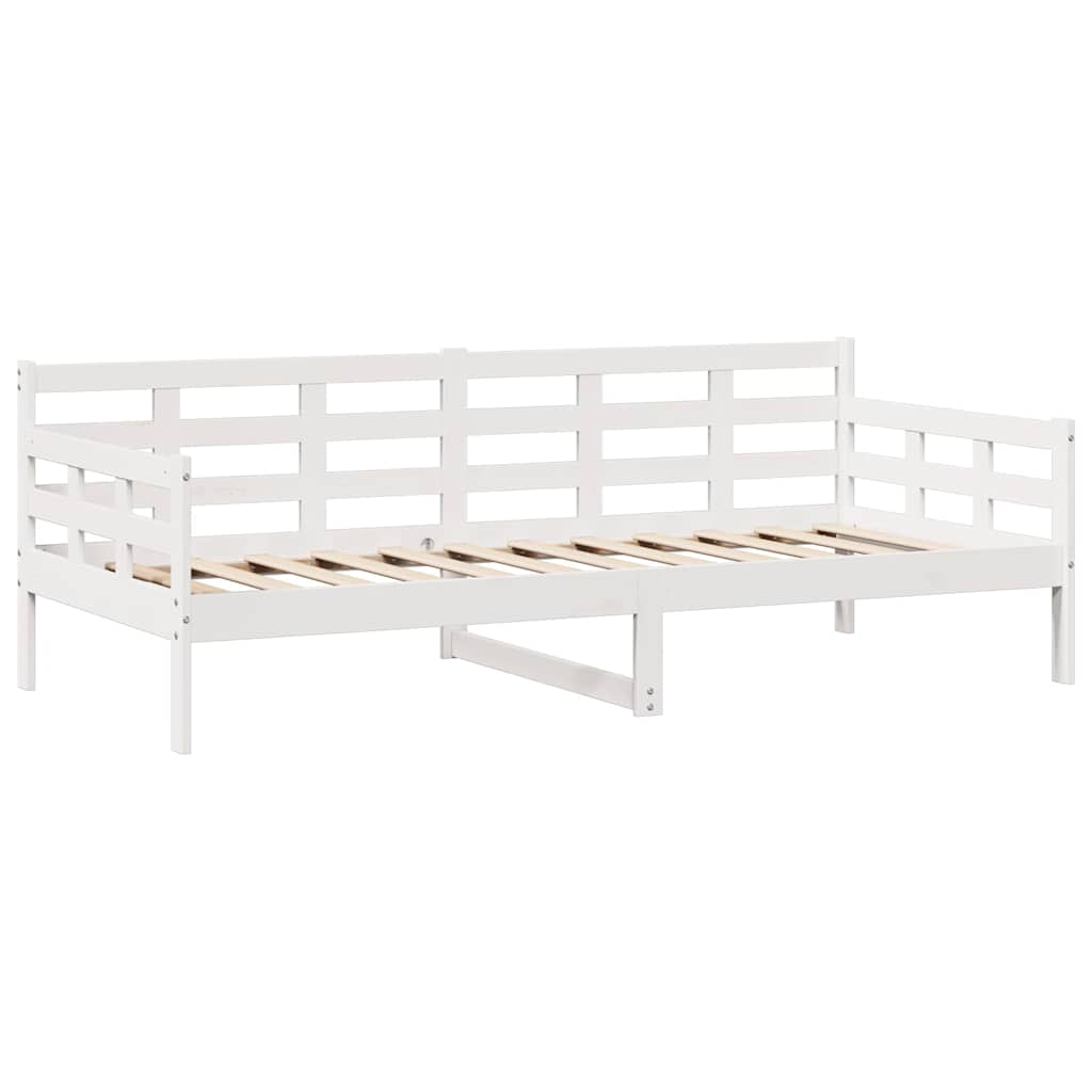 Daybed with Drawers White 90x200 Cm Pine Wood