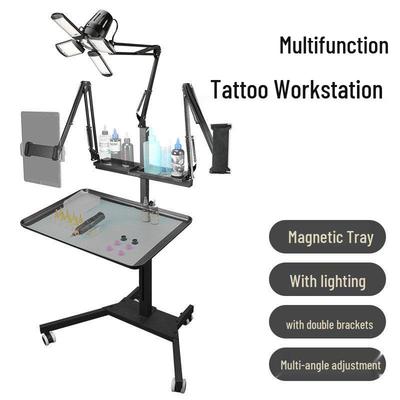 Tattoo Workstation: Foldable Four-Leaf High-Brightness Lamp Stand