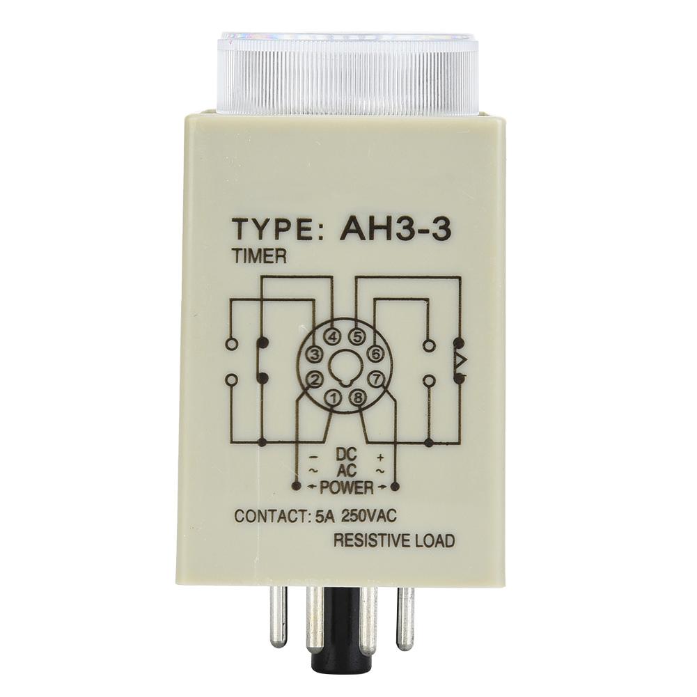 AH33 Timer Relay Electronic Type Adjustable Release Delay Type Relay 8 Pins 10Min(24V)