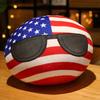 Decorazioni per Borsa Giocattolo Country Ball Portachiavi Peluche Polandball Portachiavi Ciondolo Peluche Country Ball