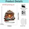 1PC Santa Claus Tabletop Decoration With Base 2D Acrylic Christmas Ornaments 2026 Xmas Navidad Party Supplies