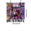 1pc K-Pop Demon Hunters Printed Waterproof Shower Curtain Privacy Hanging Curtain with 12 Hooks Multiple Sizes Machine Washable