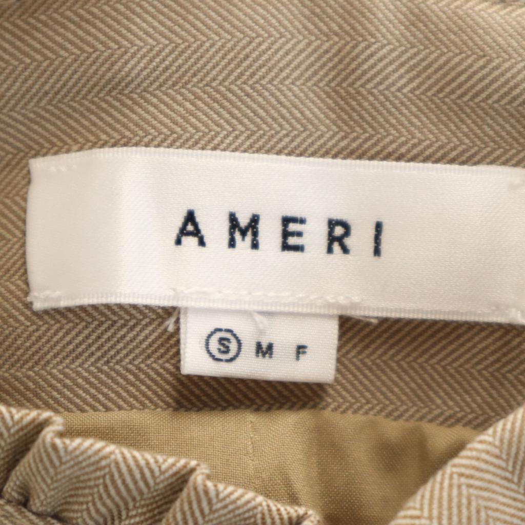 AMERI UNDRESSED Haft w jodełkę z liśćmi wysoki stan Szerokie spodnie S beżowy Kobiety Używane