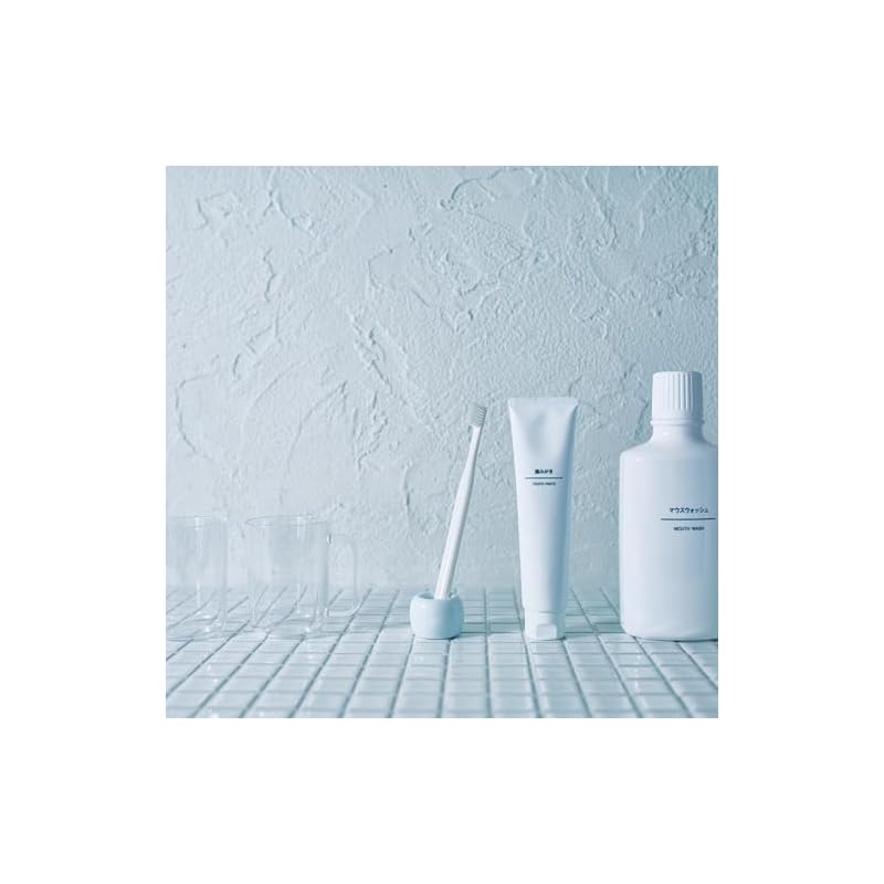 MUJI Porcelain Toothbrush Stand - Single Toothbrush Holder, Gray MBB20A6A