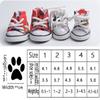4Pcs Lovely Wear-resistant Dog Canvas Shoes Fashion Non-slip Pet Denim Boots Casual Footwear Puppy Sport Sneaker Outdoor